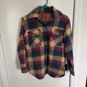 Vintage Woolrich Multicolor Plaid Flannel Wool Shirt Jacket